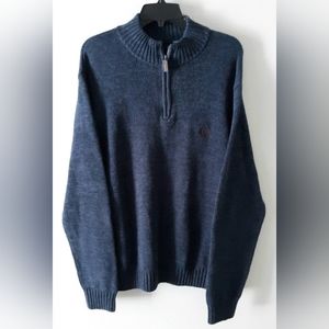VTG Chaps 1/4 Zip Mock Neck Sweater